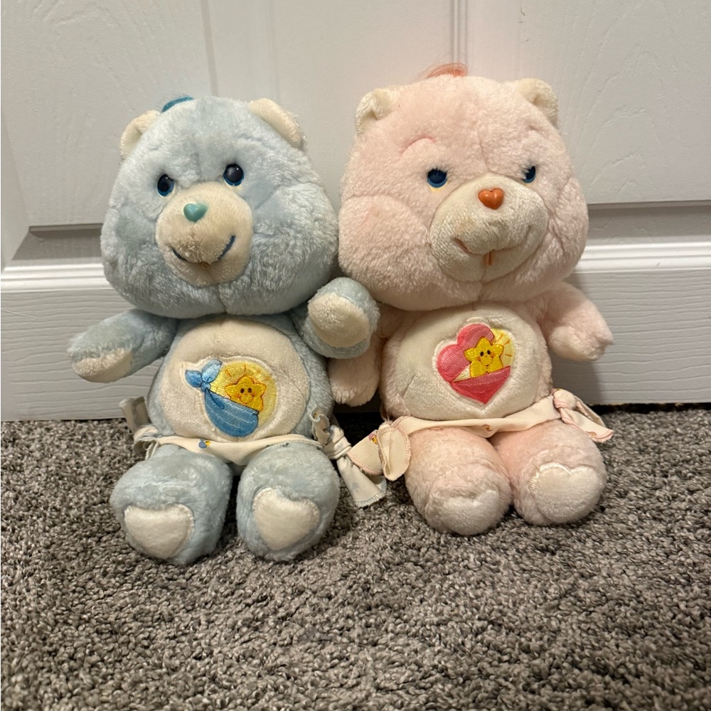 Care Bears- Vintage 1980’s - Hugs Bear and Tugs Bear